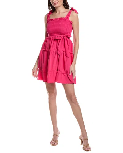 Tash + Sophie Women's Smocked Tiered Dress In Pink