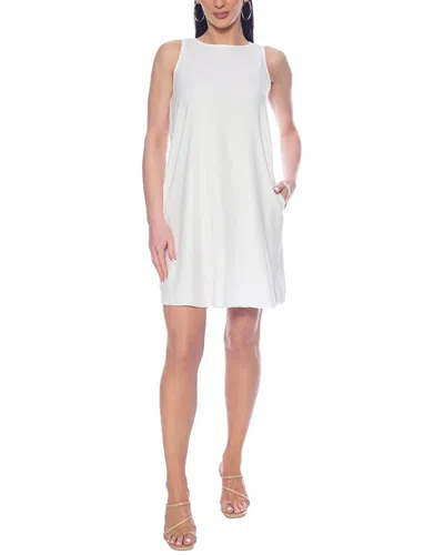 Tash + Sophie Sleeveless Linen Dress In White