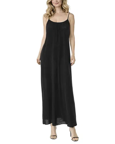 Tash + Sophie Spaghetti Strap Airflow Dress In Black