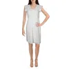 Tash + Sophie Tash & Sophia Womens Eyelet Ruffle Mini Dress In White