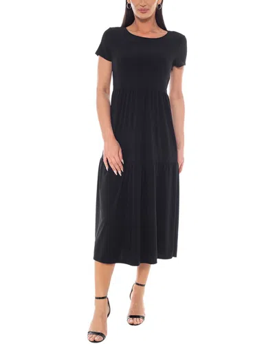 Tash + Sophie Tiered Midi Dress In Navy