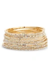 Tasha 12-pack Rhinestone Stretch Bracelets