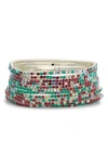 Tasha 12-pack Rhinestone Stretch Bracelets In Multi