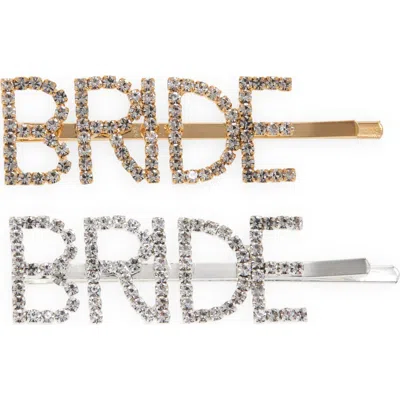 Tasha 2-pack Crystal Embellished Bride Bobby Pins