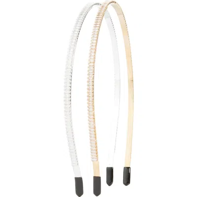 Tasha 2-pack Crystal Headbands In Gold