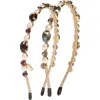 Tasha 2-pack Jeweled Headbands In Gold