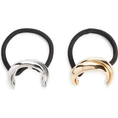 Tasha 2-pack Metal Ponytail Holders In Black