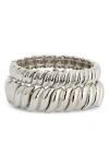 Tasha 2-pack Metal Stretch Bracelets In Silver