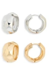 Tasha 2-pack Stone Disco Hoop Earrings In Multi