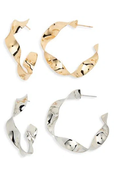 Tasha 2-pack Twisted 'c' Hoop Earrings