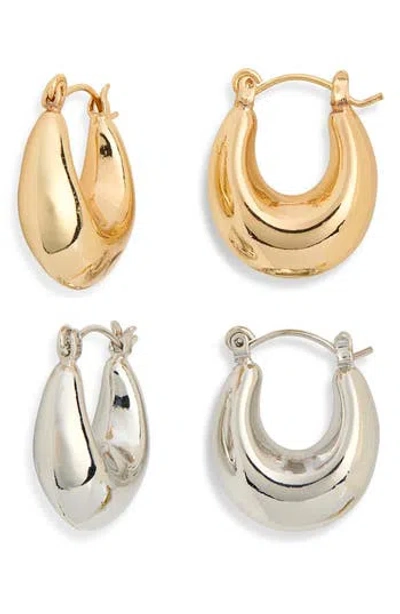 Tasha 2-piece Huggie Hoop Earrings Set In Multi