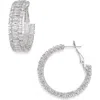 Tasha 30mm Crystal Hoop Earrings In Silver/crystal