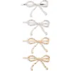 Tasha 4-pack Bow Bobby Pins In Gold Silver