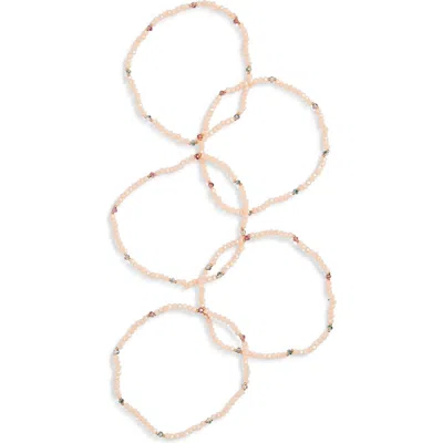 Tasha 5-pack Beaded Stretch Bracelets In Blue