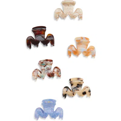 Tasha 6-pack Mini Jaw Hair Clips In Multi