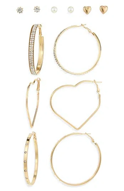 Tasha 6-pack Stud & Hoop Earrings In Gold