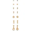 Tasha 9-pack Hoop & Stud Earrings In Gold