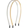 Tasha Assorted 2-pack Chain Headbands In Gold