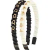 Tasha Assorted 2-pack Chain Link Headbands In Black