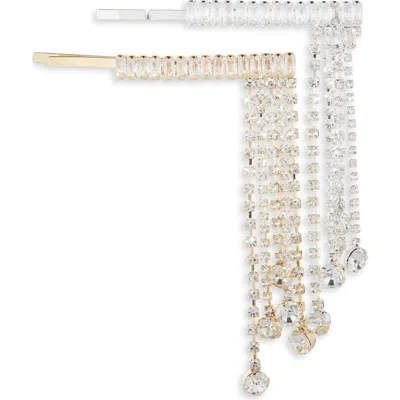 Tasha Assorted 2-pack Crystal Barrettes In Metallic