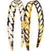 Tasha Assorted 2-pack Headbands In Brown