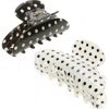 Tasha Assorted 2-pack Polka Dot Claw Clips In Multi