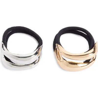 Tasha Assorted 2-pack Ponytail Cuffs In Gold