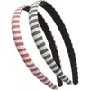 Tasha Assorted 2-pack Skinny Stripe Headband In Pink Black