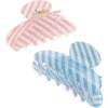 Tasha Assorted 2-pack Stripe Claw Clips In Multi