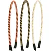Tasha Assorted 3-pack Assorted Skinny Faux Leather Headbands In Multi