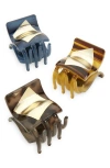 TASHA ASSORTED 3-PACK CLAW CLIPS