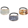 Tasha Assorted 3-pack Resin Cuff Ponytail Holder In Black