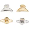 Tasha Assorted 4-pack Metallic Mini Jaw Hair Clips In Gold
