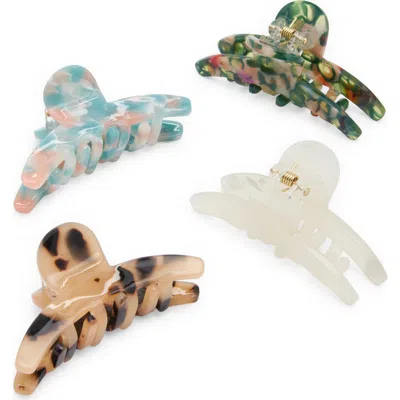 Tasha Assorted 4-pack Mini Jaw Hair Clips In Multi