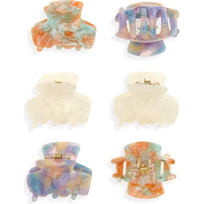 Tasha Assorted 6-pack Mini Jaw Hair Clips In Multi