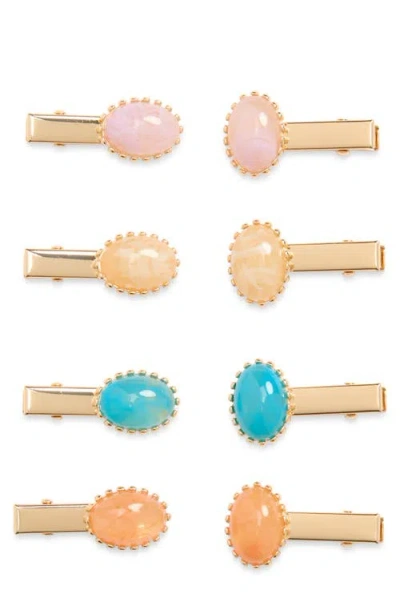 Tasha Assorted 8-pack Cabochon Hair Clips In Ormulti