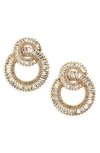 Tasha Baguette Crystal Interlocked Circle Drop Earrings