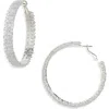 Tasha Baguette Cubic Zirconia Hoop Earrings