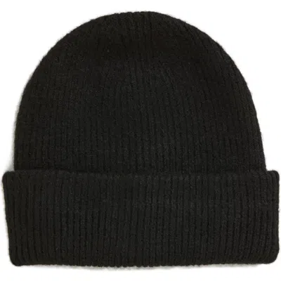 Tasha Basic Ribbed Knit Beanie In Black