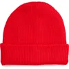 Tasha Basic Ribbed Knit Beanie In Red