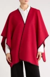 Tasha Blanket Stitch Ruana In Red
