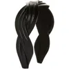 Tasha Braided Faux Leather Headband In Black