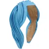 Tasha Braided Pleated Headband In Blue
