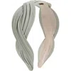 Tasha Braided Pleated Headband In Mint