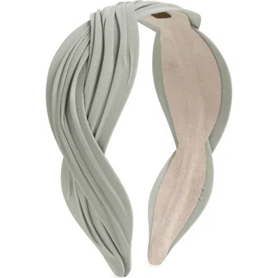 Tasha Braided Pleated Headband In Mint
