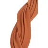 Tasha Braided Pleated Headband In Rust