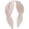 Tasha Braided Pleated Headband In Soft Prink