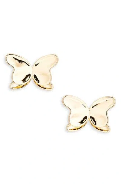 Tasha Butterfly Stud Earrings In Gold