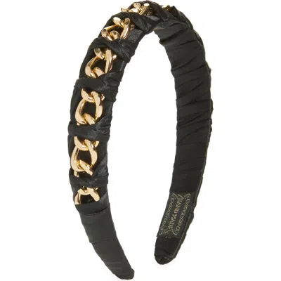 Tasha Chain Headband In Black