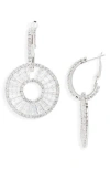Tasha Circle Drop Earrings In Silver